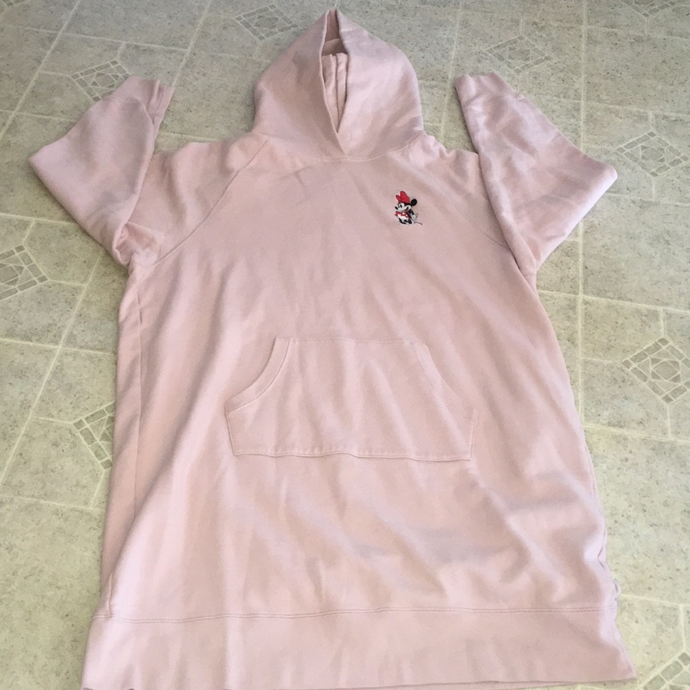 UNIGLO DISNEY MINNIE PINK OVERSIZE HOODY DRESS